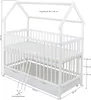 Baby-Delux Hausbett Kinderbett Gitterbett weiß 60x120 Produktbild-Vorschau 9