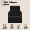 vidaXL Rozkladacia pohovka Čierna 65 x 80 x 83 cm Zamat Náhľad obrázku produktu 7