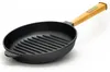 Ø28cm Grillpfanne Gusseisen Induktion Holzgriff Bratpfanne Produktbild-Vorschau 1