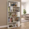 vidaXL Libreria/divisorio bianco lucido 80x24x159 cm Anteprima dell’immagine prodotto 2