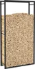 vidaXL Porta legna nero opaco 80x28x154 cm acciaio Anteprima dell’immagine prodotto 5