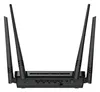The back view of a black wireless router with four antennas extended. Anteprima dell’immagine prodotto