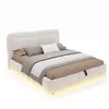 Cama tapizada Merax de 140x200 cm con barra de luces LED, Vista previa de la imagen del producto 10