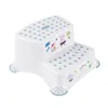 A white plastic step stool with blue polka dots and Peppa Pig characters. Produktbild-Vorschau