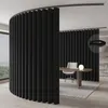 Rideau Paravent - Noir 213x270cm avec Rail de Plafond Voir les images du produit 1