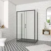 U-Form Duschkabine 110cm Schiebetür mit 2x Seitenteil 80cm Produktbild-Vorschau 2