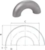 Schweissbogen 3 1/2 Zoll 101,6mm 180° kurz DN90 Rohrbogen Produktbild-Vorschau 5