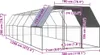A diagram showing the dimensions of an outdoor chicken coop. Náhled obrázku produktu