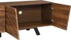 A close-up view of an open cabinet of a TV stand, showing the interior and the doors. Anteprima dell’immagine prodotto