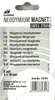 The image shows the packaging of neodymium magnets, with product details and multilingual descriptions. Náhľad obrázku produktu