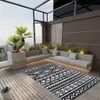 Design Outdoor-Teppich Schwarz 120x180 cm PP, Produktbild-Vorschau 1