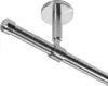 Gardinenstange mit Deckenhalterung I Metall Edelstahl Look Produktbild-Vorschau 1