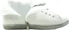 A white high-top sneaker with laces and a zipper, shown from the side against a white background. Produktbild-Vorschau