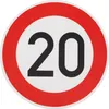 ORIGINAL Verkehrszeichen 20 km/h Schild Nr. 274-20 nach Produktbild-Vorschau 1