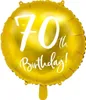 Ballon de baudruche 70e anniversaire, doré, diamètre 45cm Voir les images du produit 1