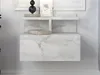 Set mit 2 Wandnachttischen - 1 Schublade - Weißer Marmor - Produktbild-Vorschau 4