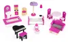 Holzpuppenhaus mit Möbeln und LED-Beleuchtung von ECOTOYS Produktbild-Vorschau 4