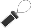 A waterproof phone pouch with a black lanyard, shown against a white background. Náhled obrázku produktu