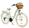 MILORD Damenfahrrad Citybike Komfort Mit Weidenkorb Produktbild-Vorschau 1