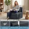HOMCOM Bodensessel 2-in-1 Klappbar Schlafsofa mit Kordoptik Produktbild-Vorschau 5
