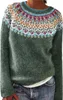 ASKSA Damen Pullover Elegant Rundhals Sweatshirt Casual Produktbild-Vorschau 1