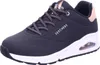 A single black Skechers sneaker with rose gold accents and a white sole is shown against a white background. Náhled obrázku produktu