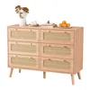 INONEFT Rattan-Sideboard, Kommode mit 6 Schubladen, Produktbild-Vorschau 9