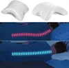 A collage showing a white armrest pillow, and two images of a person sleeping with a visual representation of their spine in red and blue light. Anteprima dell’immagine prodotto