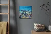 Coloray Uhr auf Leinwand 30x30 cm Wand Uhr Dekoration Produktbild-Vorschau 4