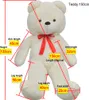 vidaXL Weicher XXL-Plüsch-Teddybär Weiß 135 cm Produktbild-Vorschau 6