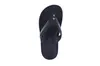 A top-down view of a single navy blue Crocs flip-flop on a white background. Produktbild-Vorschau