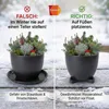 Keramik Untersetzer Anthrazit Ø 42cm XXL Blumenkübel Teller Produktbild-Vorschau 5