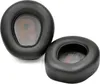 Two black ear pads for headphones are shown against a white background. Voir les images du produit