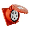 CEE Einbausteckdose schräg 400V 16A 5P 83x90 mm Produktbild-Vorschau 1