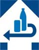 A graphic representing a recycling or return system for bottles and cans. Produktbild-Vorschau