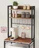 A close-up view of a rustic-style kitchen shelf unit, featuring multiple tiers for storage, including a coffee maker and mugs. Náhled obrázku produktu