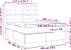 vidaXL Boxspringbett mit Matratze Schwarz 140x190 cm Samt - Produktbild-Vorschau 6