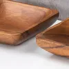 3er Set Snackteller Klein 10x10cm Akazienholz Teller Natur Produktbild-Vorschau 5
