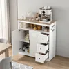 Szafka kuchenna / kredens UnboxG, biały, 100×40×105 cm, z 3 Podgląd zdjęcia produktu 2