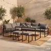 home24 Gartensitzgruppe - 5-teilig - Stahl / Polyester - Produktbild-Vorschau 7