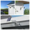 Collage of three images showing Reolink Altas security cameras mounted on different parts of a house exterior. Produktbild-Vorschau