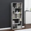 vidaXL Regál betón sivý 67x24x161 cm materiál na báze dreva Náhľad obrázku produktu 11