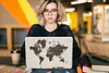MuchoWow® Laptop Aufkleber Sticker Cover Weltkarte - Braun Produktbild-Vorschau 5
