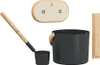 vidaXL Sauna-accessoire set, 4 stuks, zwart Productafbeelding-voorbeeld 5