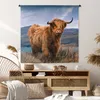 MuchoWow® Wandteppich Wandbehang Schottisches Hochlandrind Produktbild-Vorschau 6