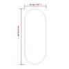 vidaXL Miroir mural noir 50x20 cm ovale Voir les images du produit 6