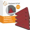 4x Dreiecksreflektoren 162x142mm Rot Rückleuchten Produktbild-Vorschau 1