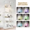 Vitrina de vidrio INONEFT con iluminación LED y 2 puertas, Vista previa de la imagen del producto 4