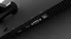 A close-up view of the ports on the back of a black electronic device, likely a monitor. Produktbild-Vorschau