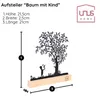 UNUS Deko-Aufsteller Baum mit Kind aus Metall und Bambus Produktbild-Vorschau 4